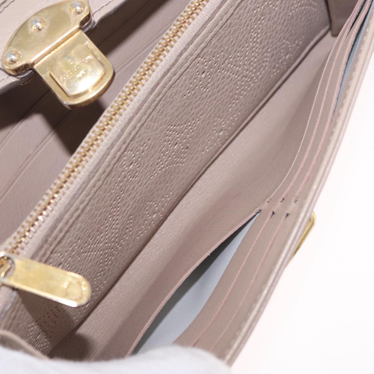 LOUIS VUITTON Mahina Portefeuille Iris Wallet Beige M58094 LV Auth SK262