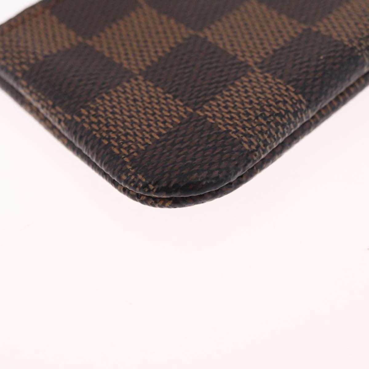 LOUIS VUITTON Damier Ebene Pochette Cles Coin Purse N62658 LV Auth SK265