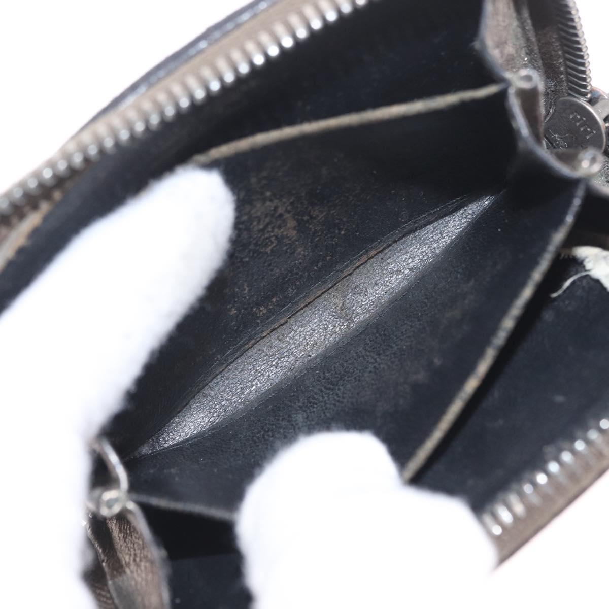 Bottega Veneta INTRECCIATO Coin Purse Leather Black 114075 Auth SK268
