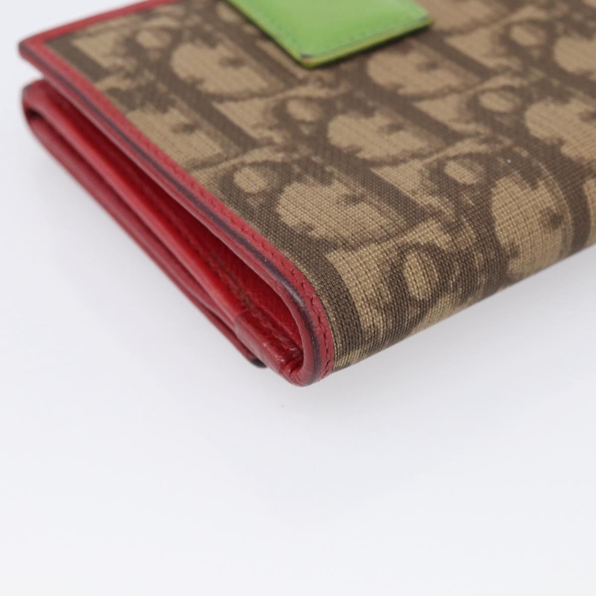 Christian Dior Trotter Canvas Bifold Wallet PVC Brown Auth SK270