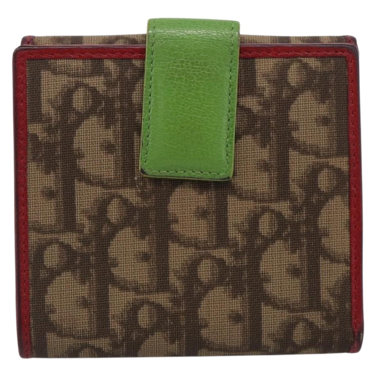 Christian Dior Trotter Canvas Bifold Wallet PVC Brown Auth SK270