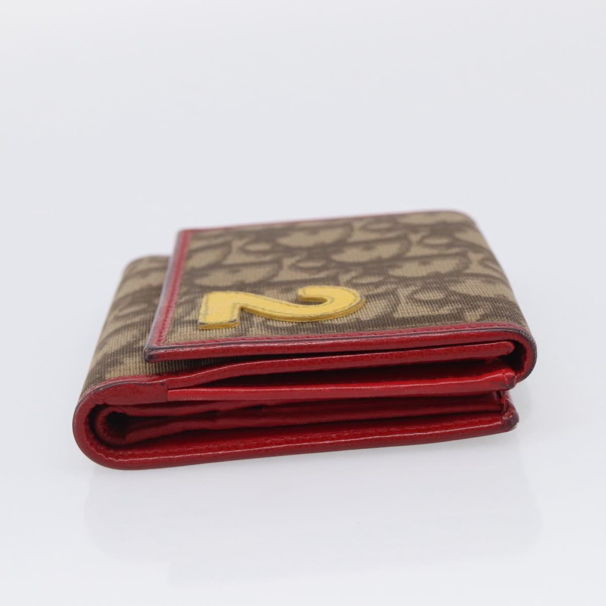 Christian Dior Trotter Canvas Bifold Wallet PVC Brown Auth SK270