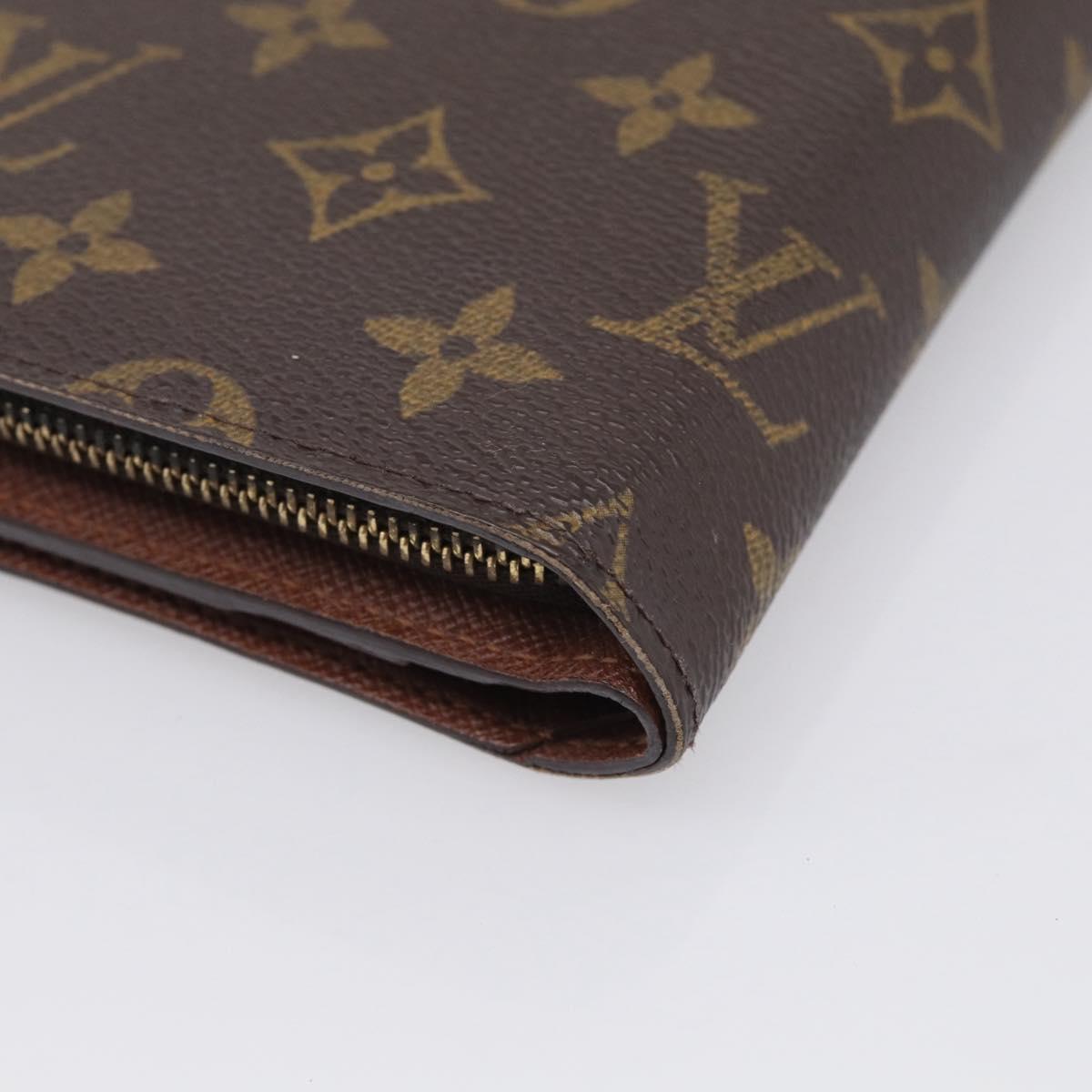 LOUIS VUITTON Monogram Porto Papie Zip Wallet M61207 LV Auth SK276A