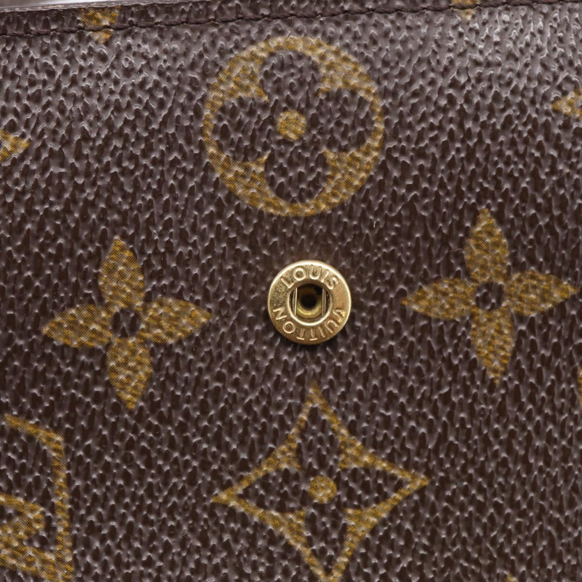 LOUIS VUITTON Monogram Porto Papie Zip Wallet M61207 LV Auth SK276A