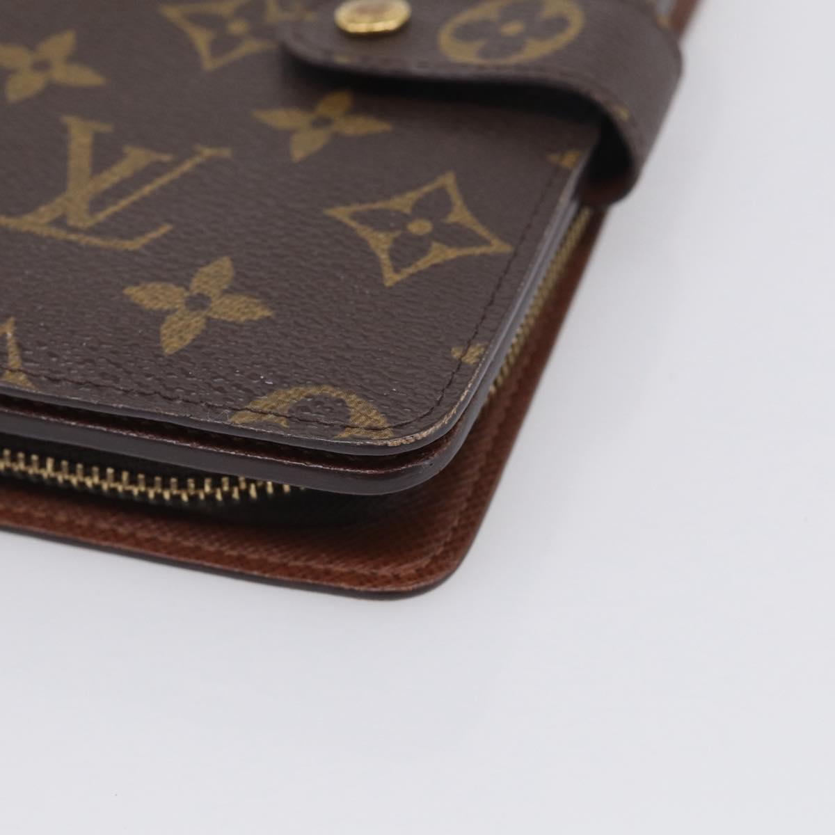 LOUIS VUITTON Monogram Porto Papie Zip Wallet M61207 LV Auth SK276A