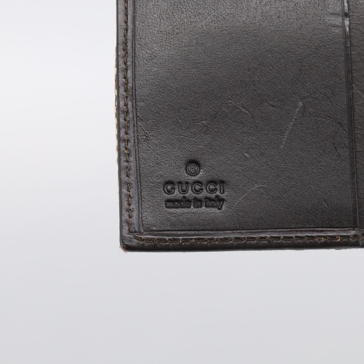 GUCCI GG Canvas Jackie Web Sherry Line Wallet Beige Silver Red Auth SK287A