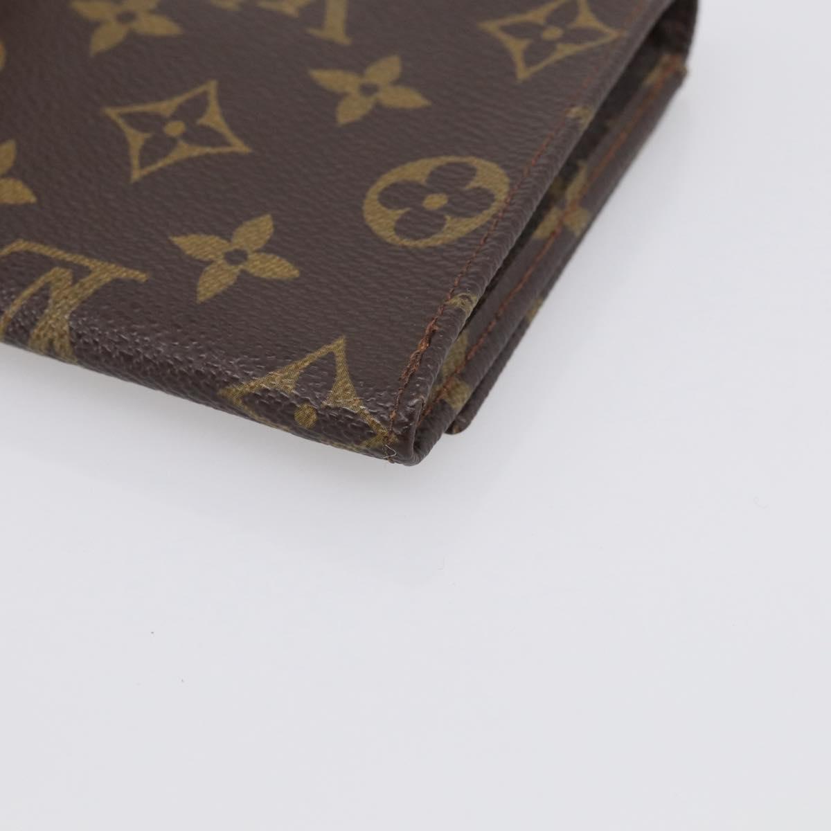 LOUIS VUITTON Monogram Portuen 3 Credit Long Wallet M61818 LV Auth SK297