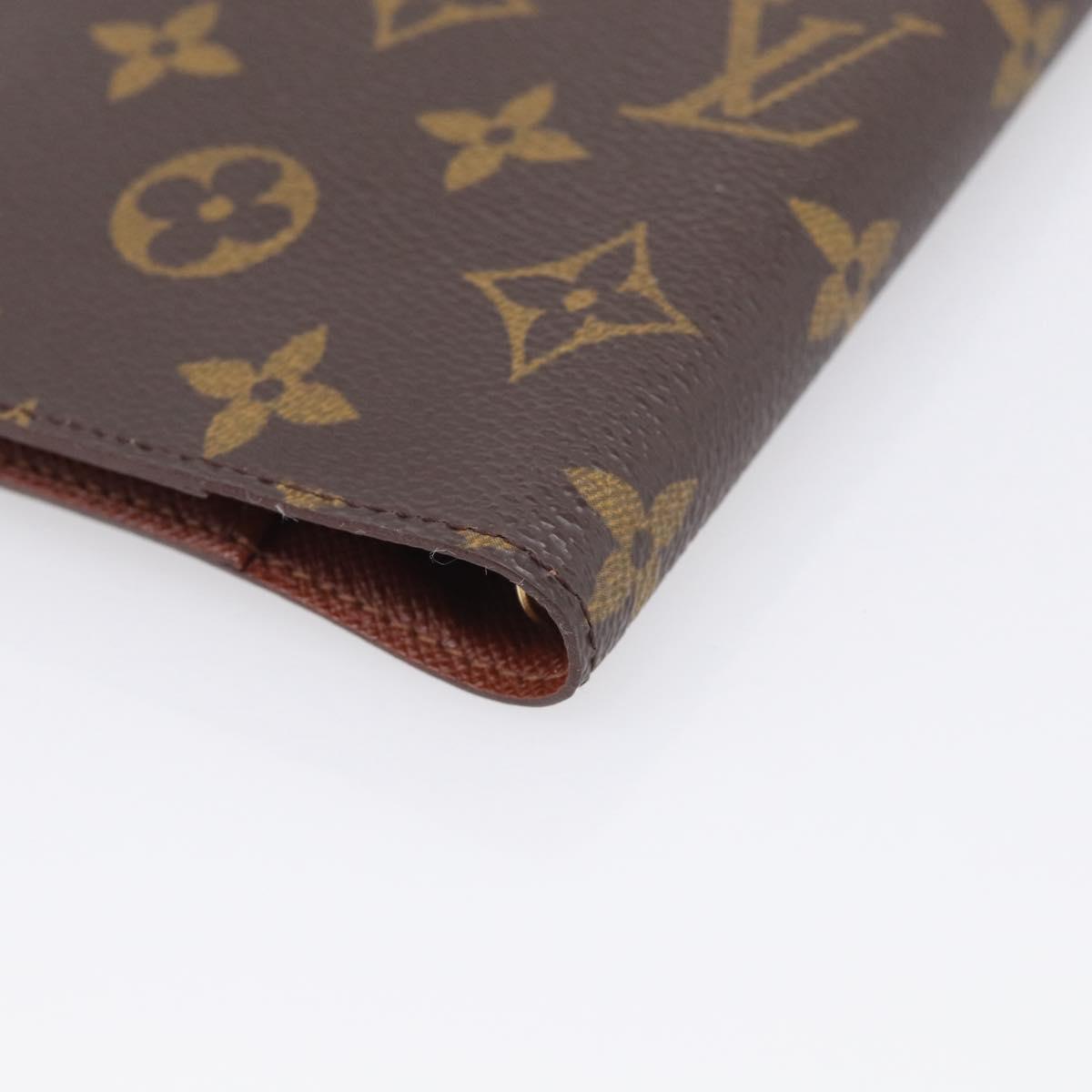 LOUIS VUITTON Monogram Agenda PM Day Planner Cover R20005 LV Auth SK305A