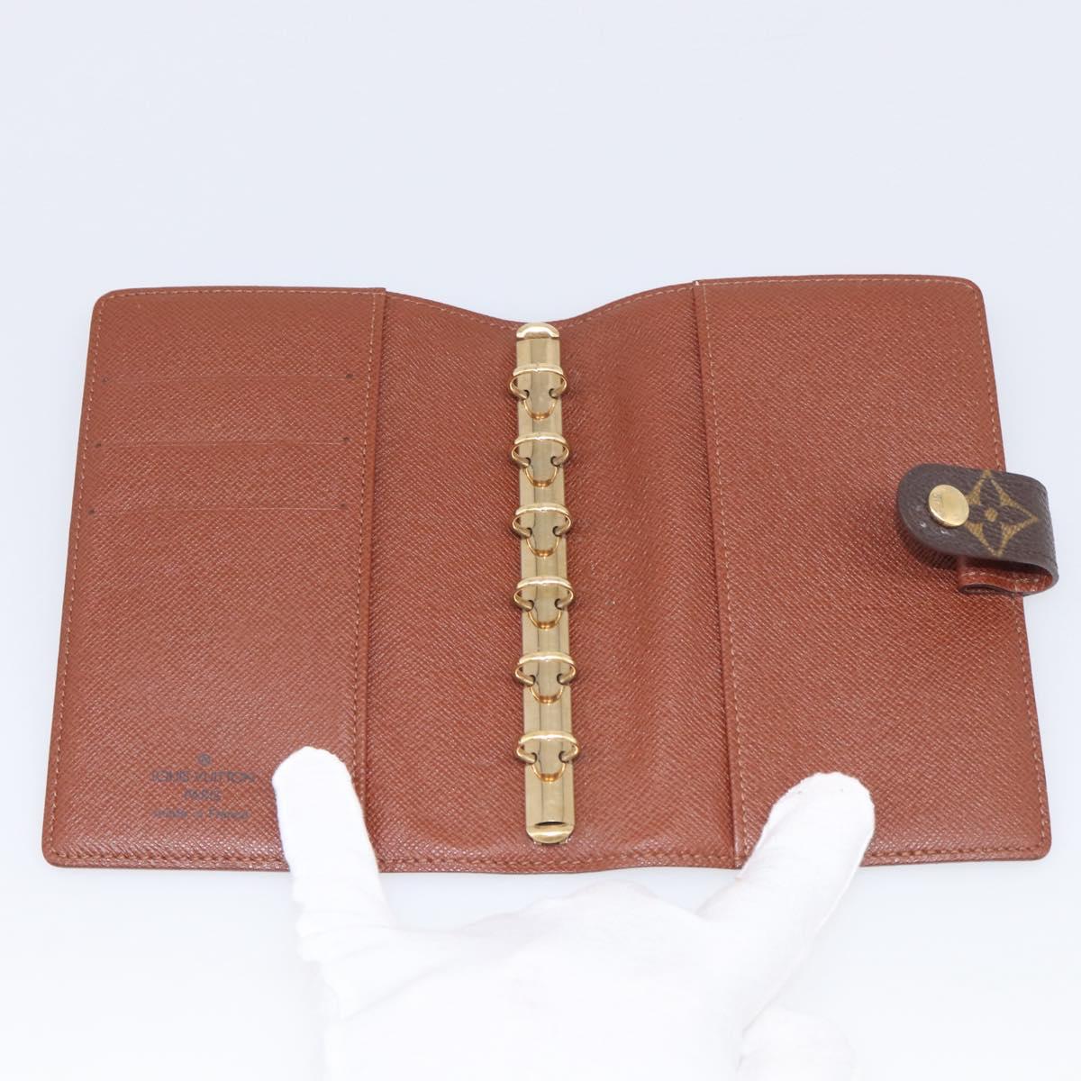 LOUIS VUITTON Monogram Agenda PM Day Planner Cover R20005 LV Auth SK305A