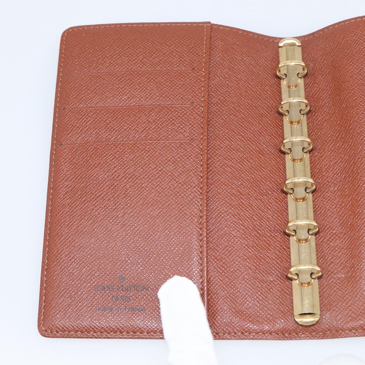 LOUIS VUITTON Monogram Agenda PM Day Planner Cover R20005 LV Auth SK305A