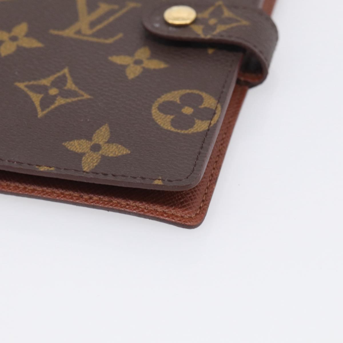 LOUIS VUITTON Monogram Agenda PM Day Planner Cover R20005 LV Auth SK305A