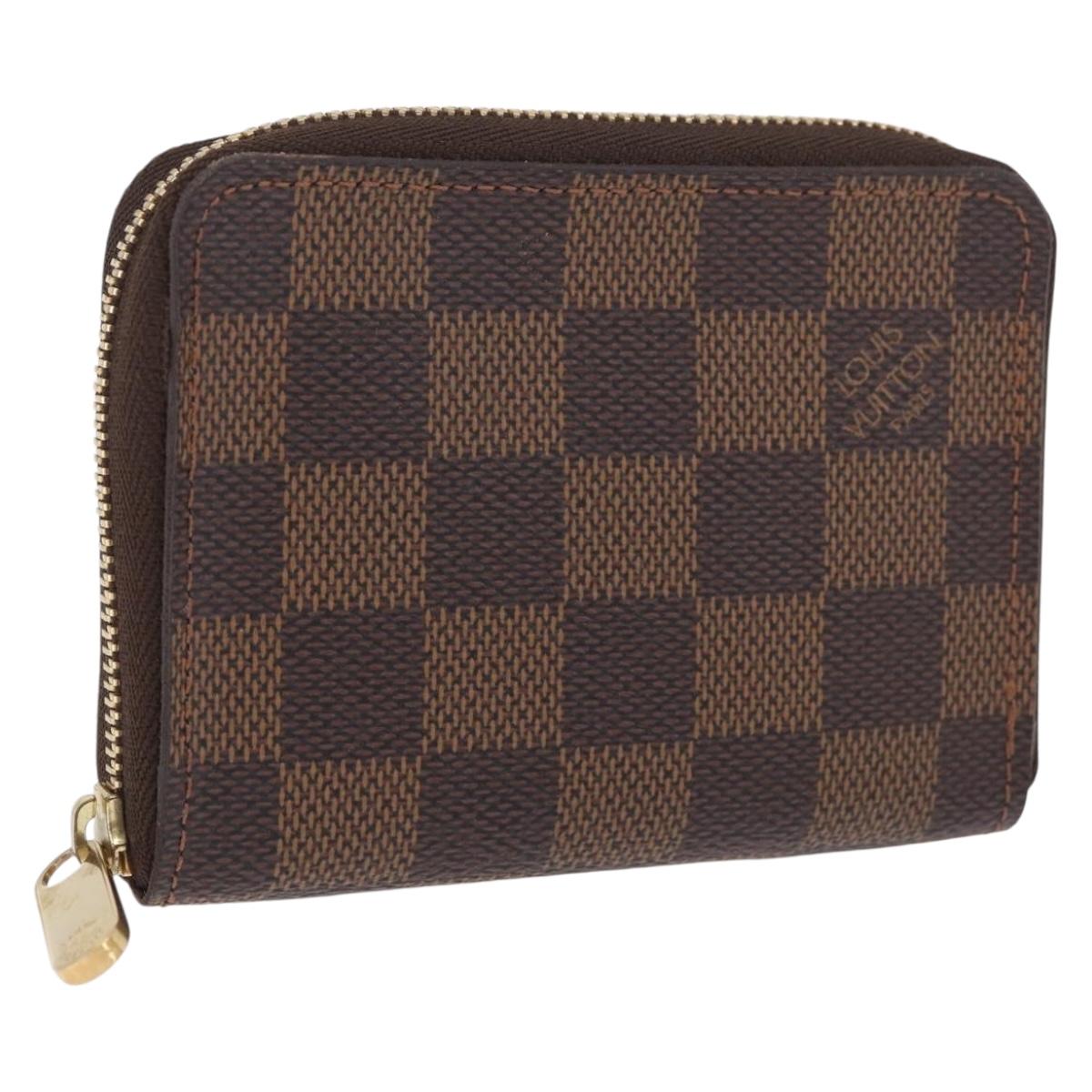 LOUIS VUITTON Damier Ebene Zippy Coin Purse N63070 LV Auth SK309A