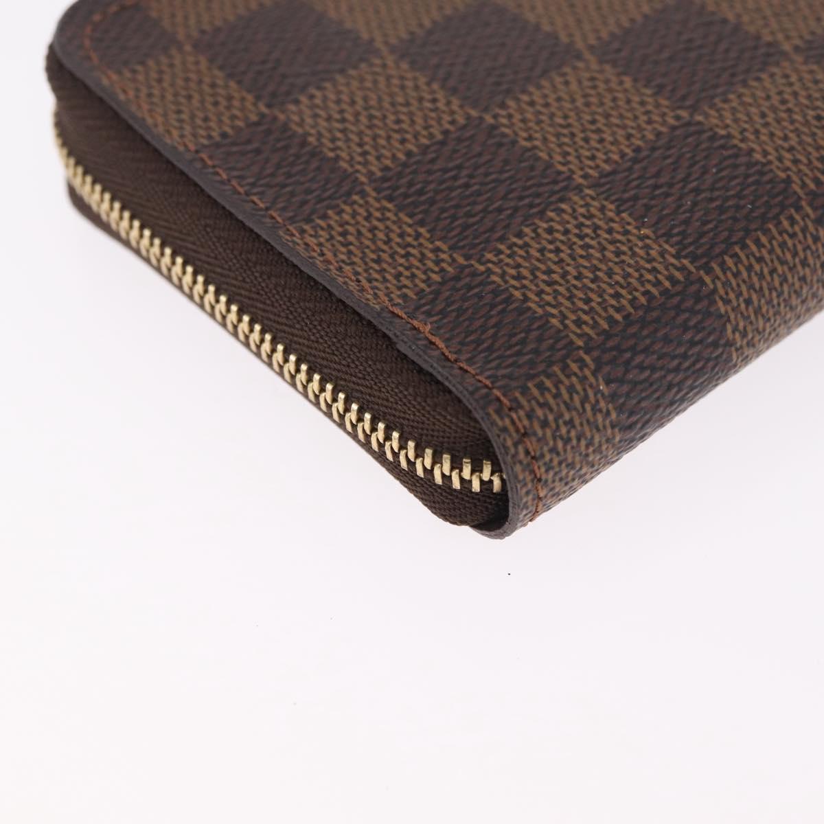LOUIS VUITTON Damier Ebene Zippy Coin Purse N63070 LV Auth SK309A