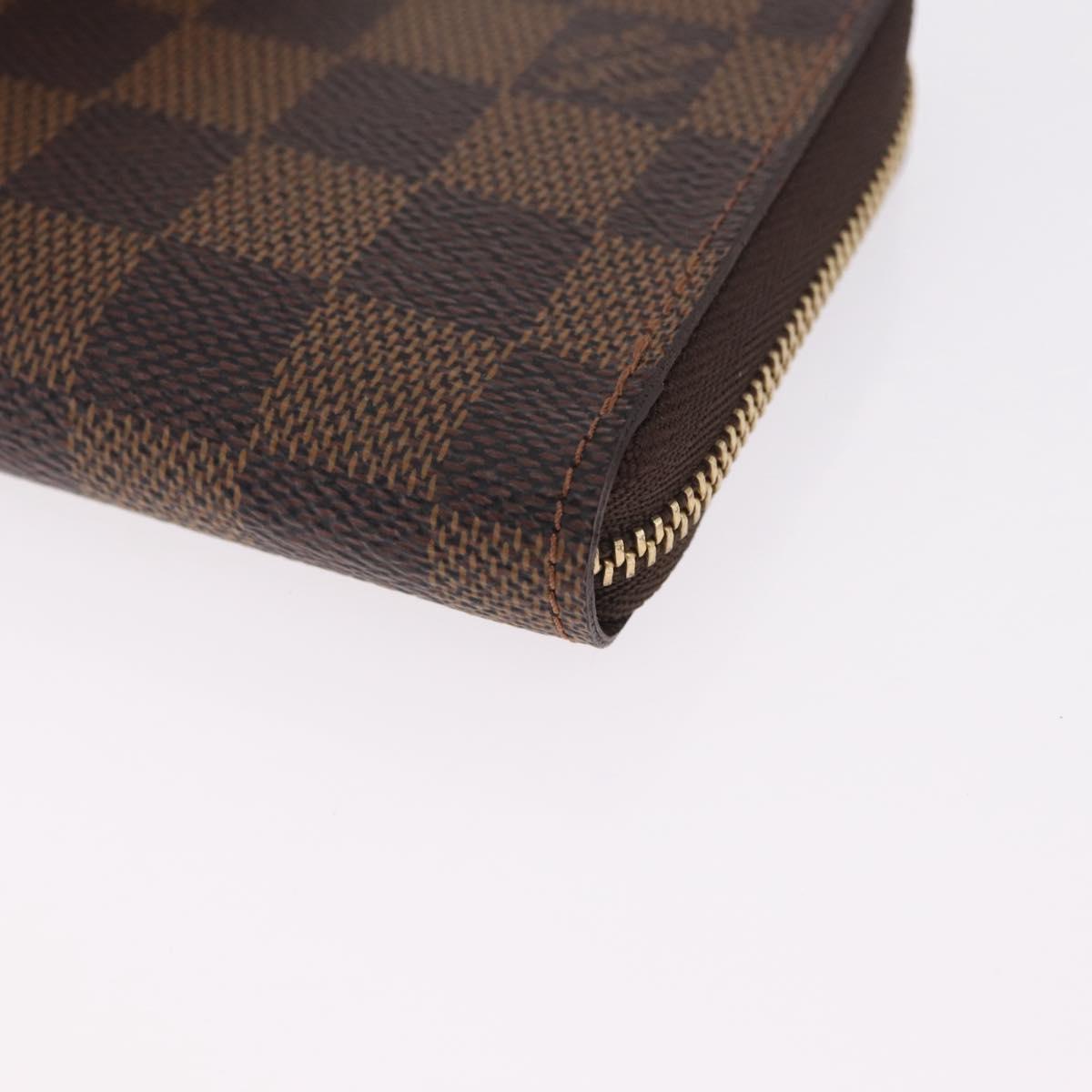 LOUIS VUITTON Damier Ebene Zippy Coin Purse N63070 LV Auth SK309A