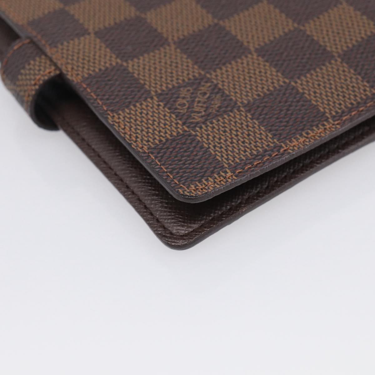 LOUIS VUITTON Damier Ebene Agenda PM Day Planner Cover R20029 LV Auth SK310A
