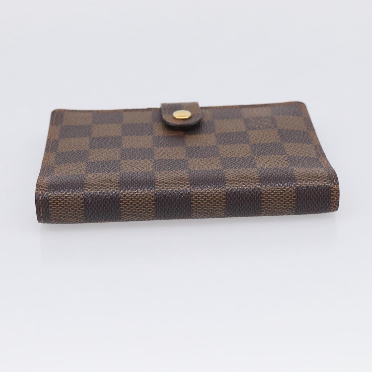 LOUIS VUITTON Damier Ebene Agenda PM Day Planner Cover R20029 LV Auth SK310A