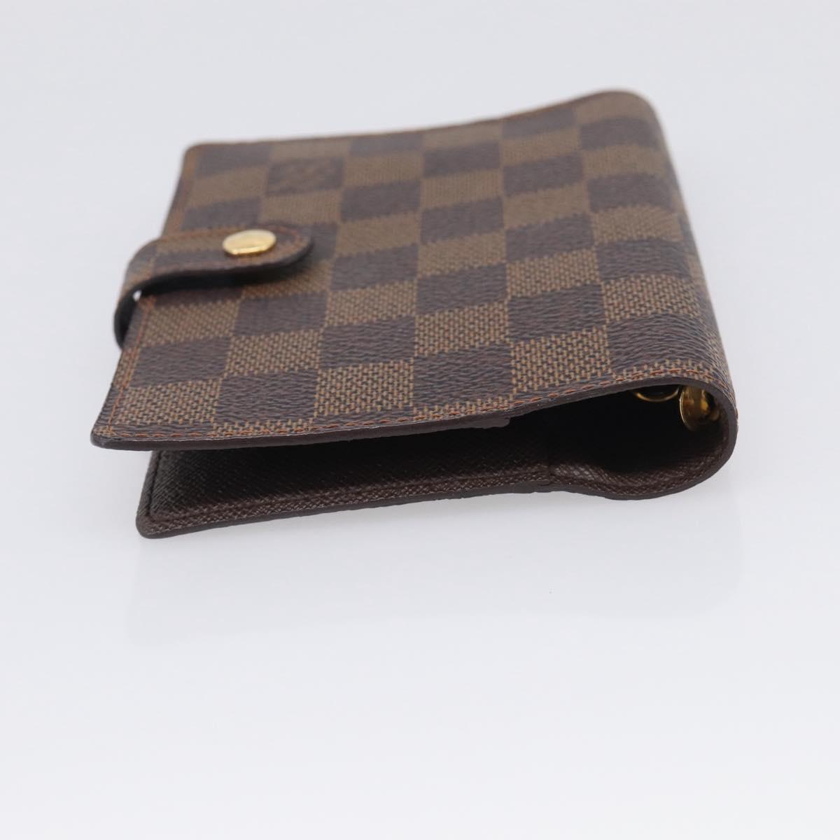 LOUIS VUITTON Damier Ebene Agenda PM Day Planner Cover R20029 LV Auth SK310A