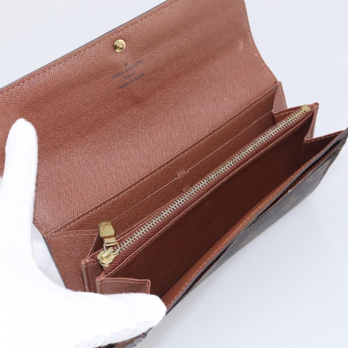 LOUIS VUITTON Monogram Portefeuille Sarah Long Wallet M61734 LV Auth SK314