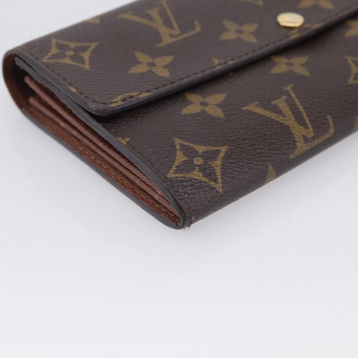 LOUIS VUITTON Monogram Portefeuille Sarah Long Wallet M61734 LV Auth SK314
