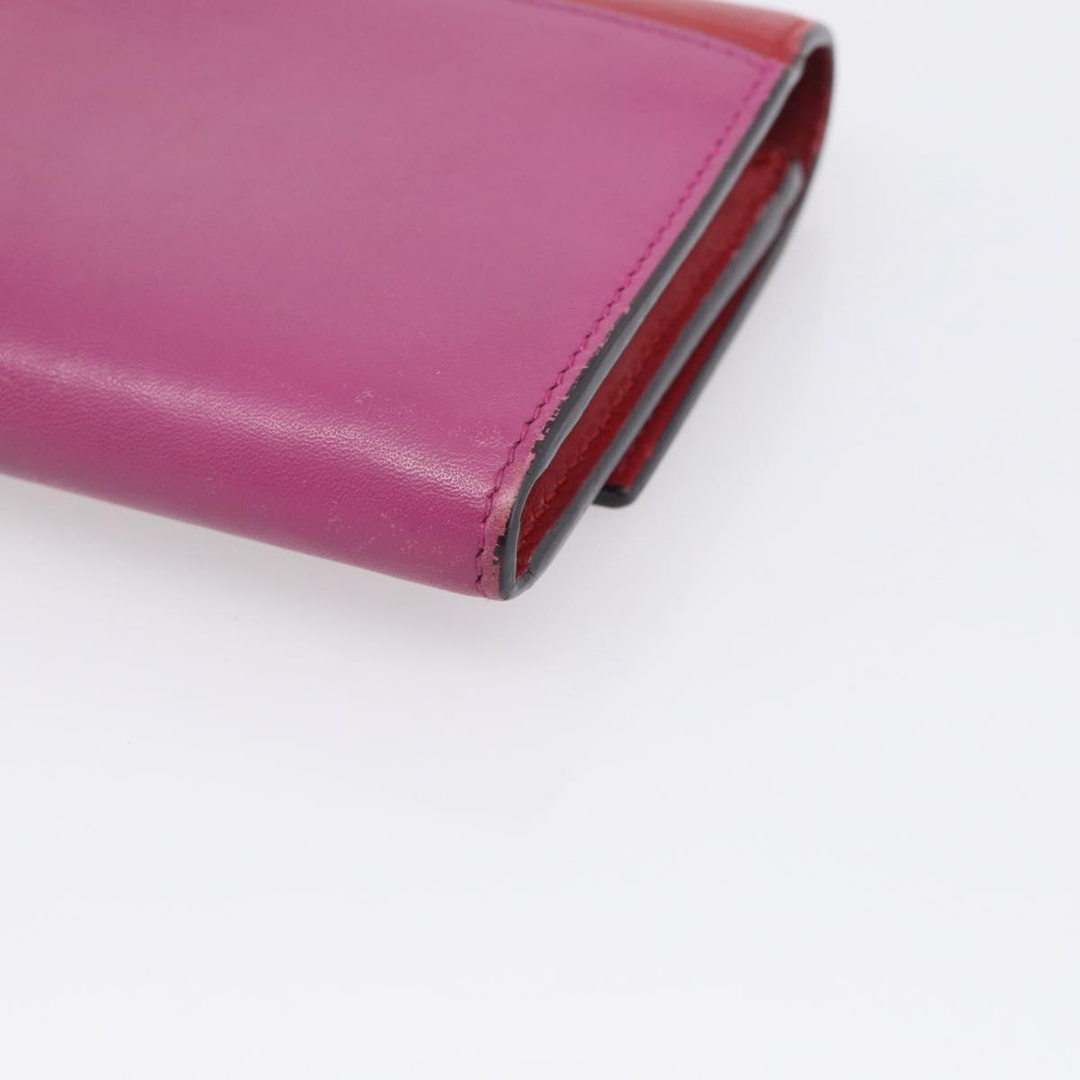 GUCCI Long Wallet Leather Red Gold 410100 Auth SK316