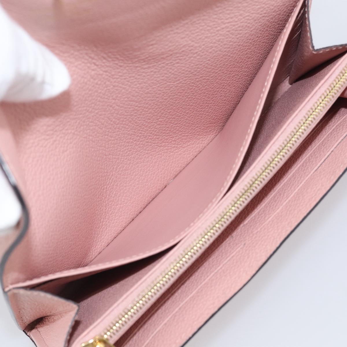 LOUIS VUITTON Empreinte Portefeiulle Sarah Wallet Rose poodle M61291 Auth SK317