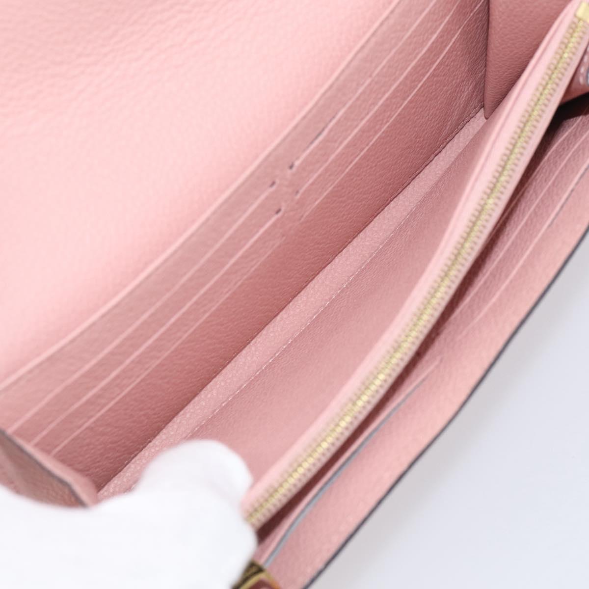 LOUIS VUITTON Empreinte Portefeiulle Sarah Wallet Rose poodle M61291 Auth SK317