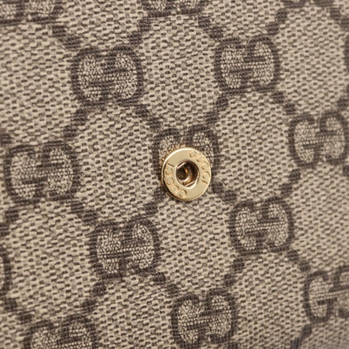 GUCCI GG Supreme Long Wallet PVC Beige Gold Auth SK323
