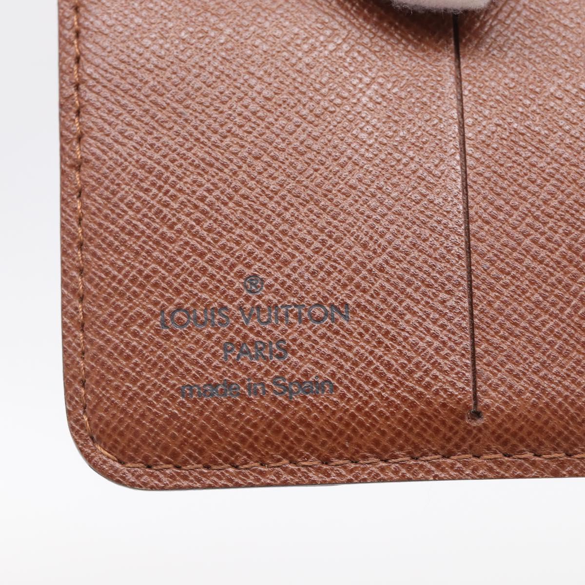 LOUIS VUITTON Monogram Compact Zip Wallet M61667 LV Auth SK329