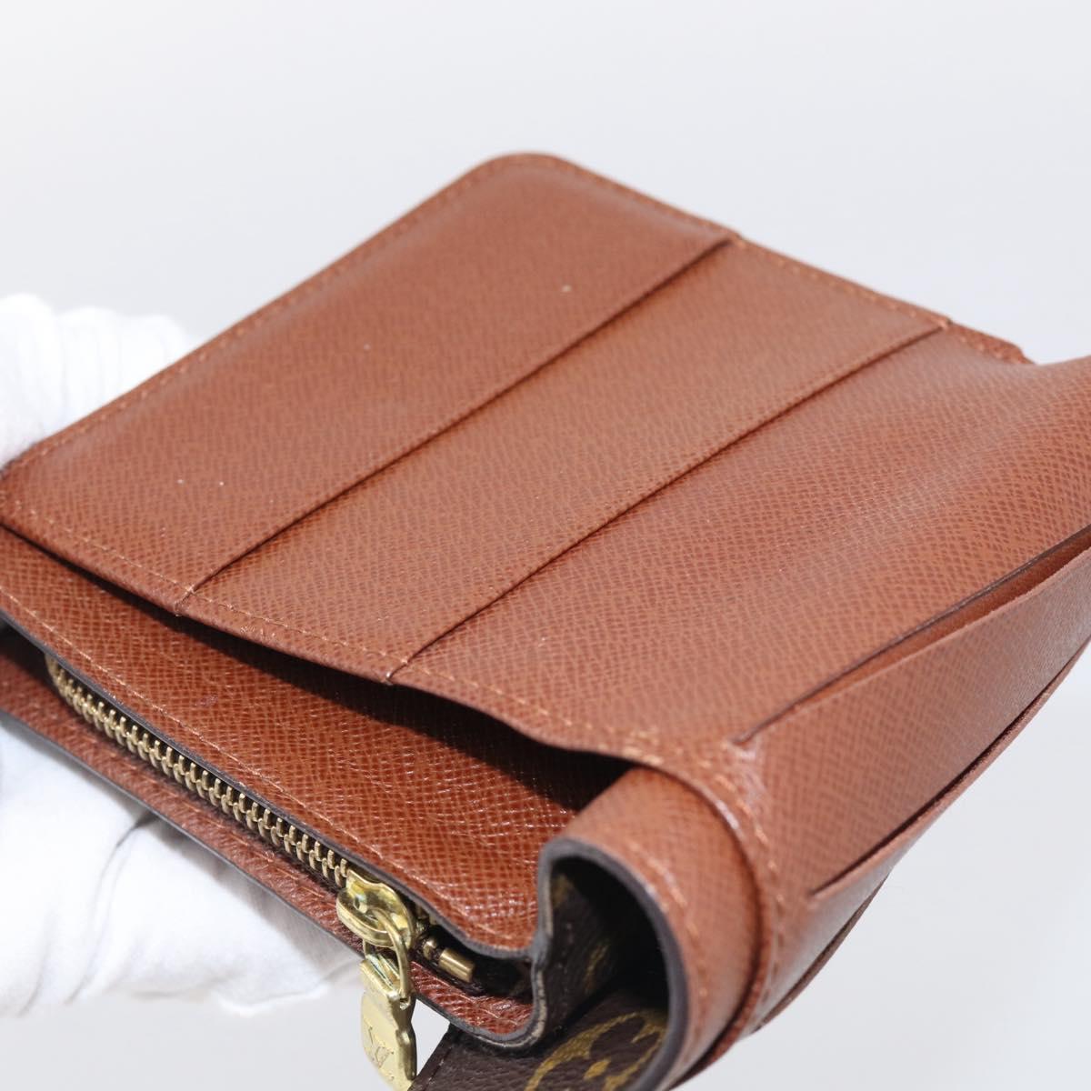 LOUIS VUITTON Monogram Compact Zip Wallet M61667 LV Auth SK329
