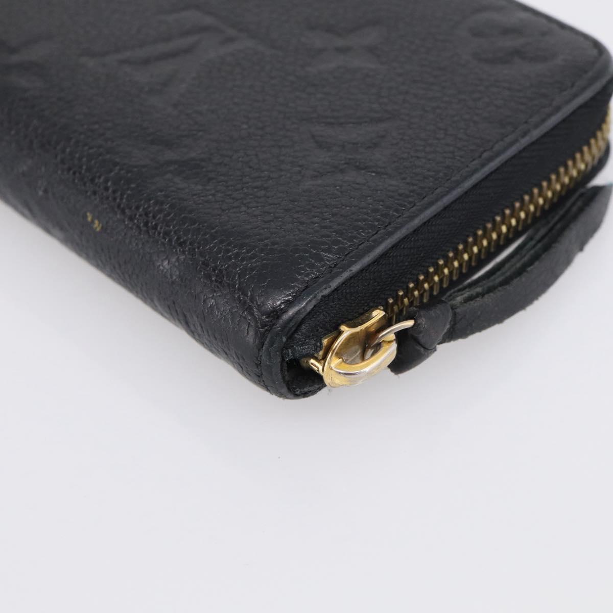 LOUIS VUITTON Empreinte Portefeuille Clemence Wallet Black M60171 LV Auth SK333