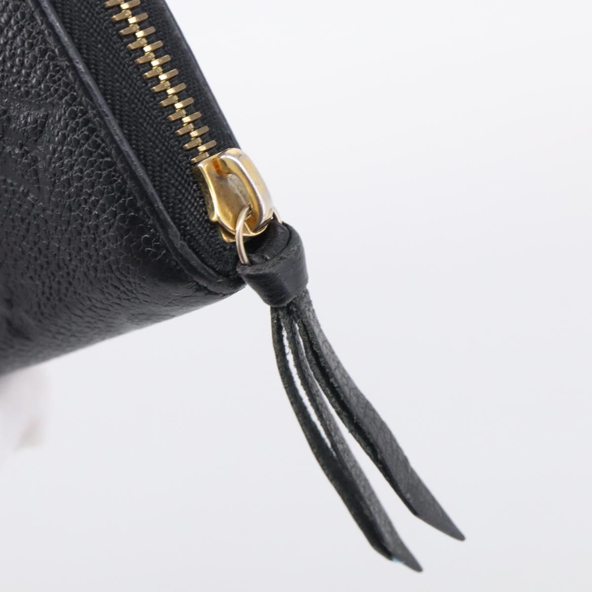 LOUIS VUITTON Empreinte Portefeuille Clemence Wallet Black M60171 LV Auth SK333