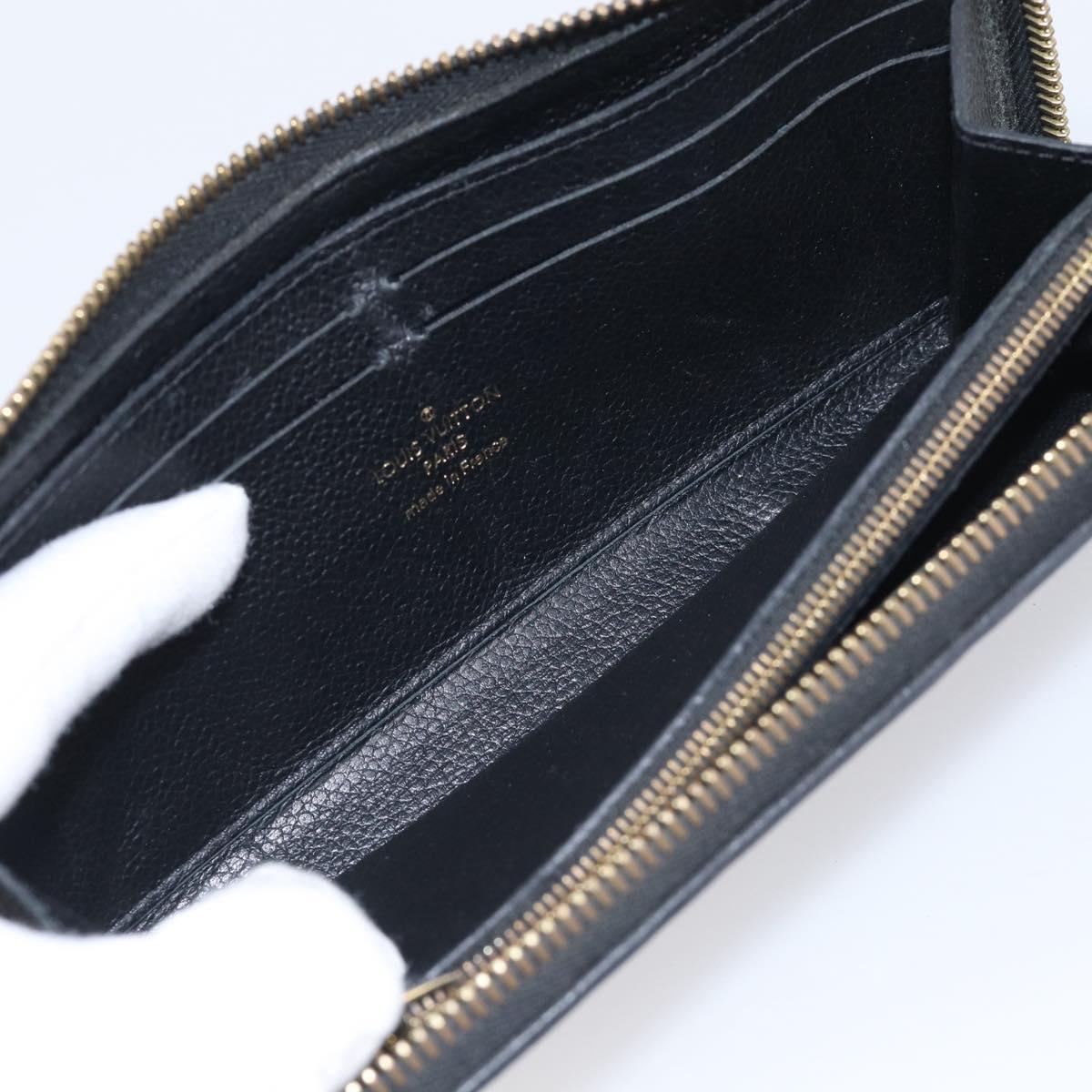 LOUIS VUITTON Empreinte Portefeuille Clemence Wallet Black M60171 LV Auth SK333
