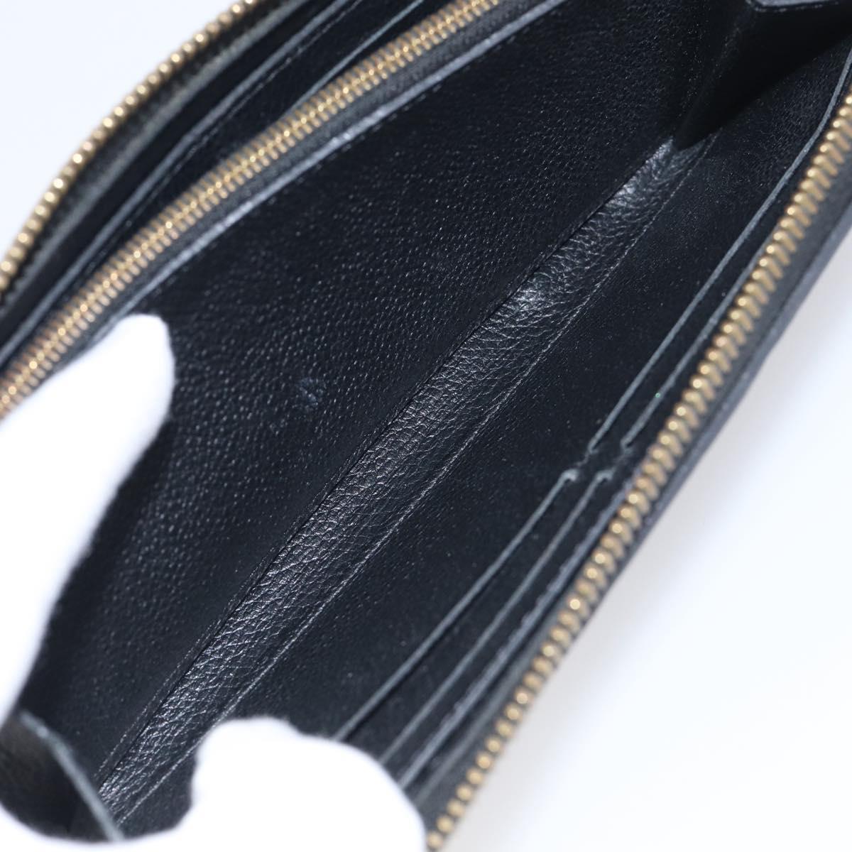 LOUIS VUITTON Empreinte Portefeuille Clemence Wallet Black M60171 LV Auth SK333