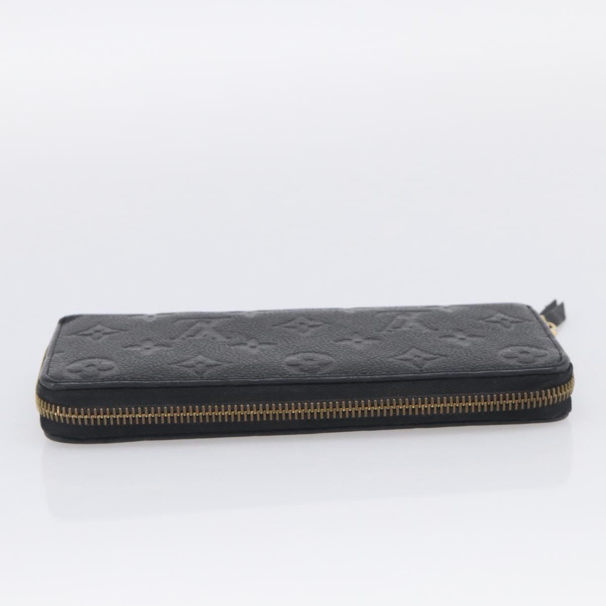 LOUIS VUITTON Empreinte Portefeuille Clemence Wallet Black M60171 LV Auth SK333