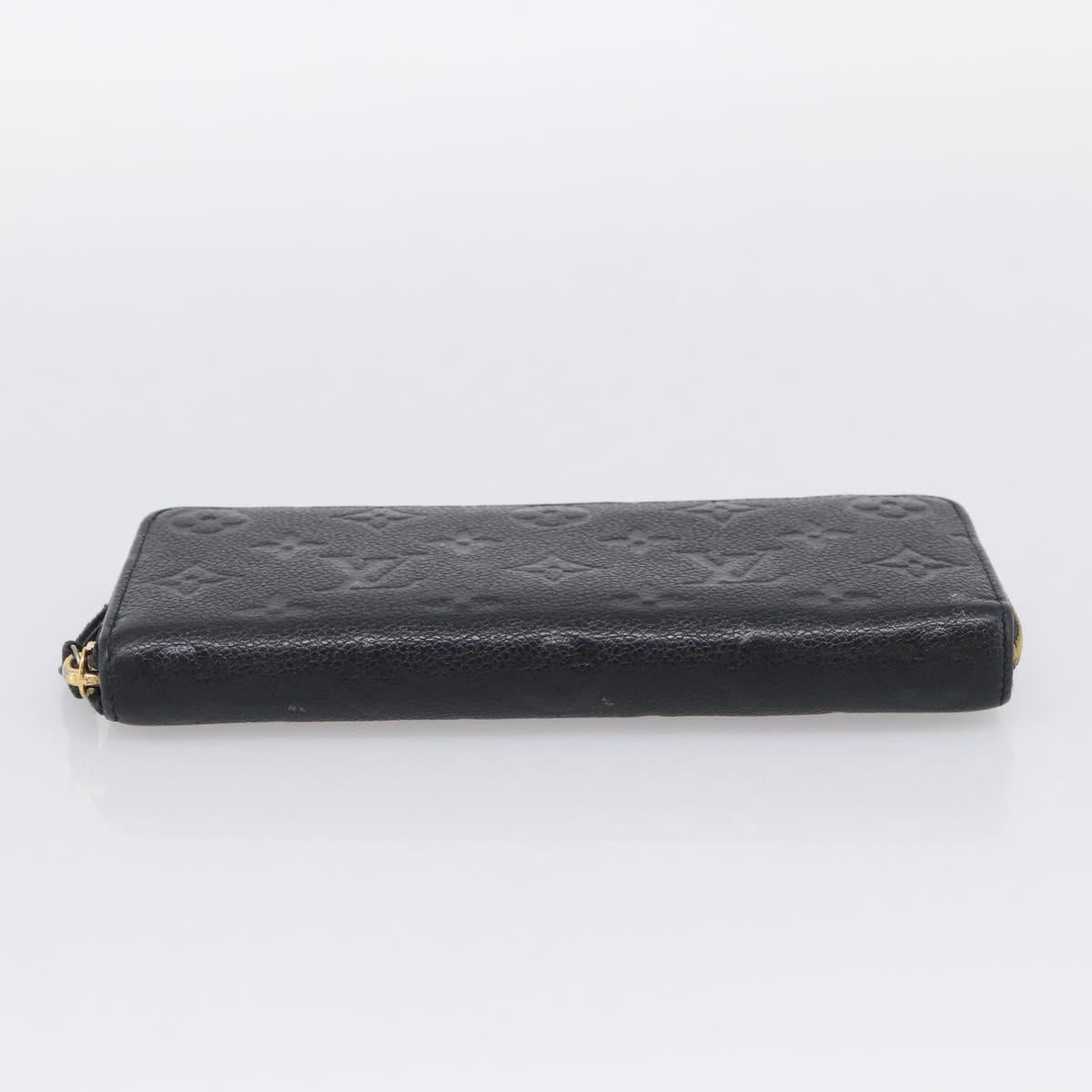 LOUIS VUITTON Empreinte Portefeuille Clemence Wallet Black M60171 LV Auth SK333
