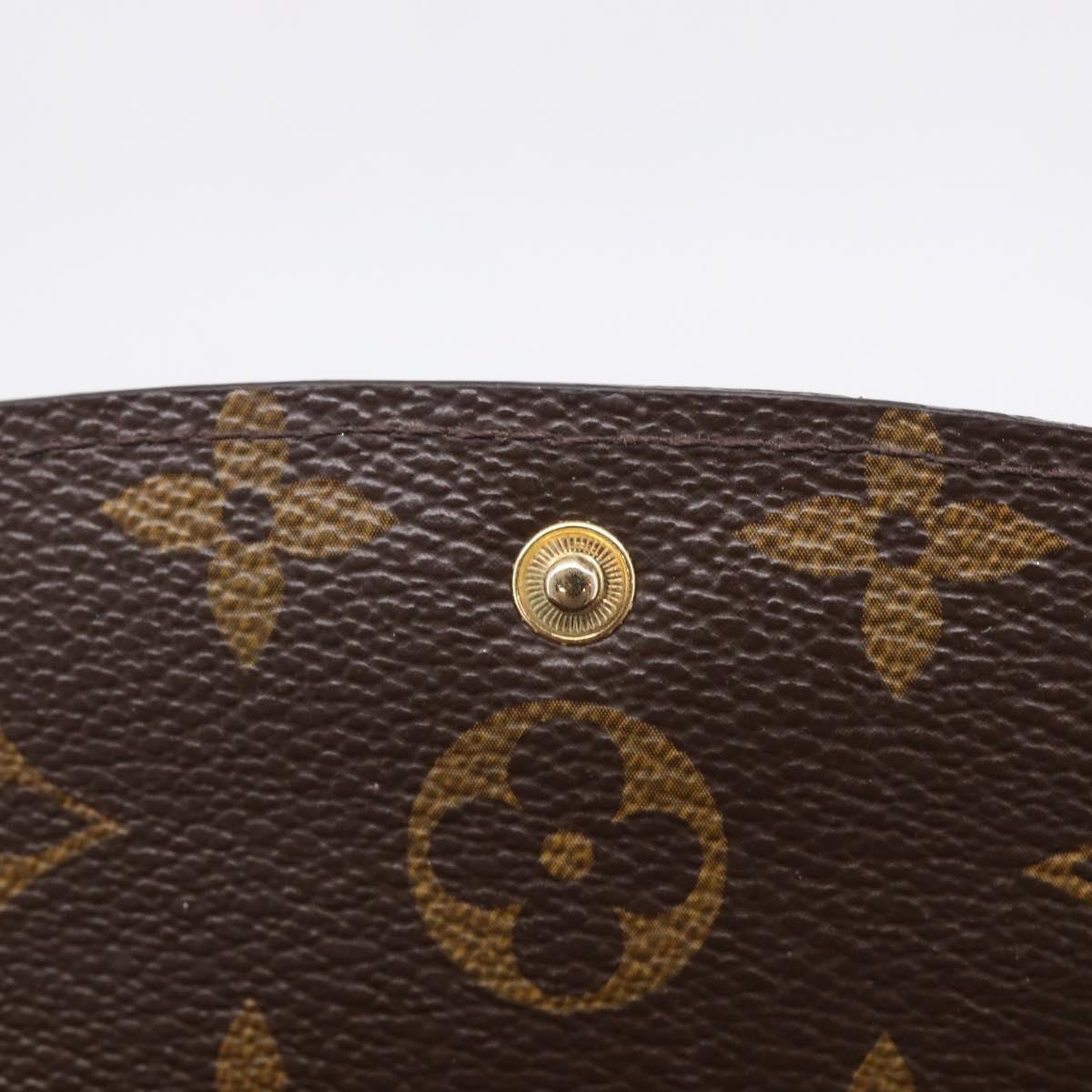 LOUIS VUITTON Monogram Portefeuille Emilie Long Wallet Red M60136 LV Auth SK336A
