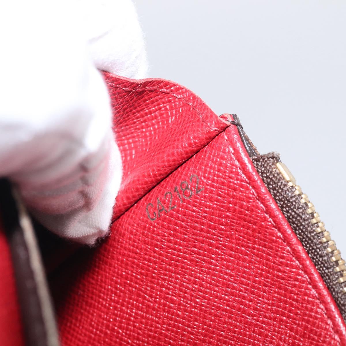 LOUIS VUITTON Monogram Portefeuille Emilie Long Wallet Red M60136 LV Auth SK336A