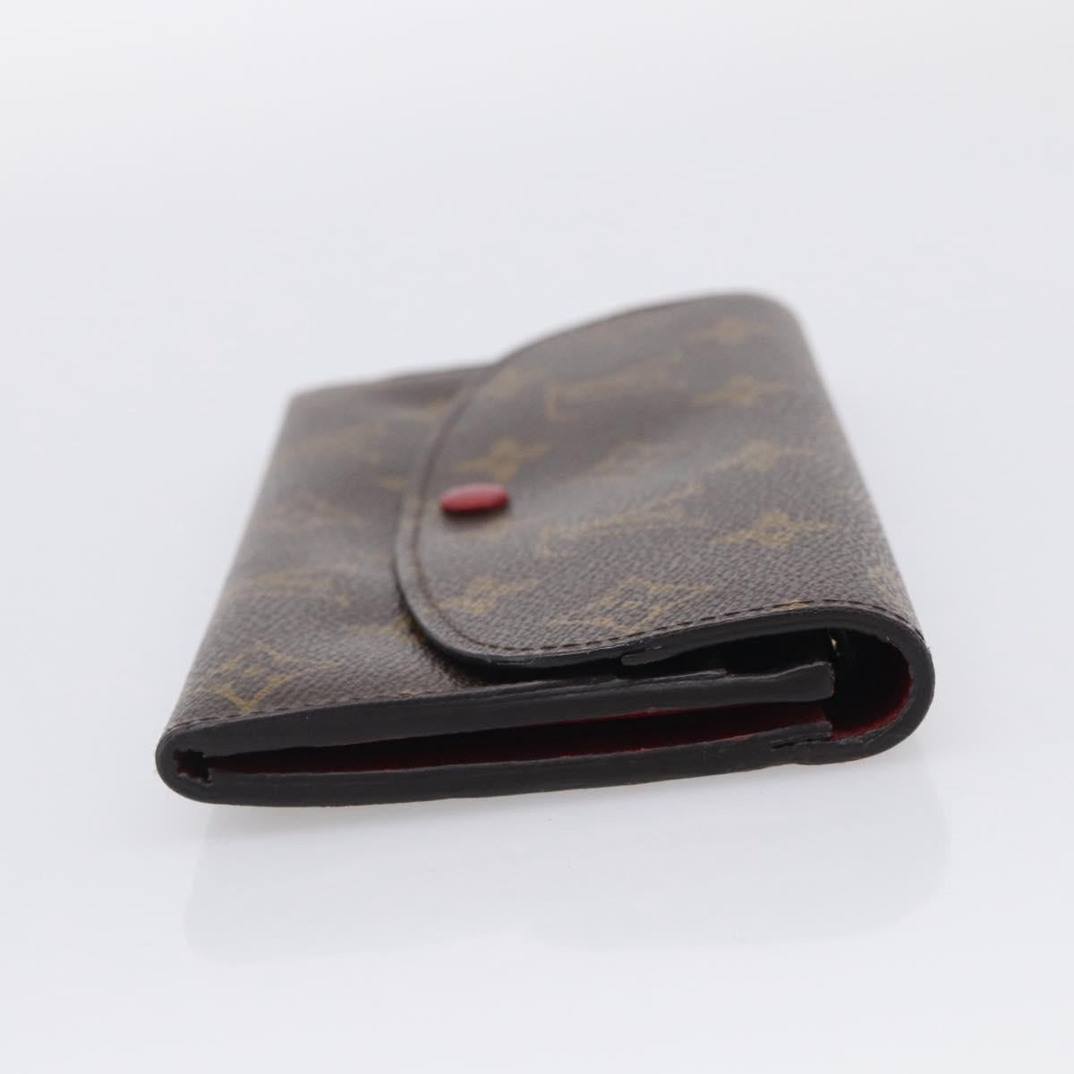 LOUIS VUITTON Monogram Portefeuille Emilie Long Wallet Red M60136 LV Auth SK336A