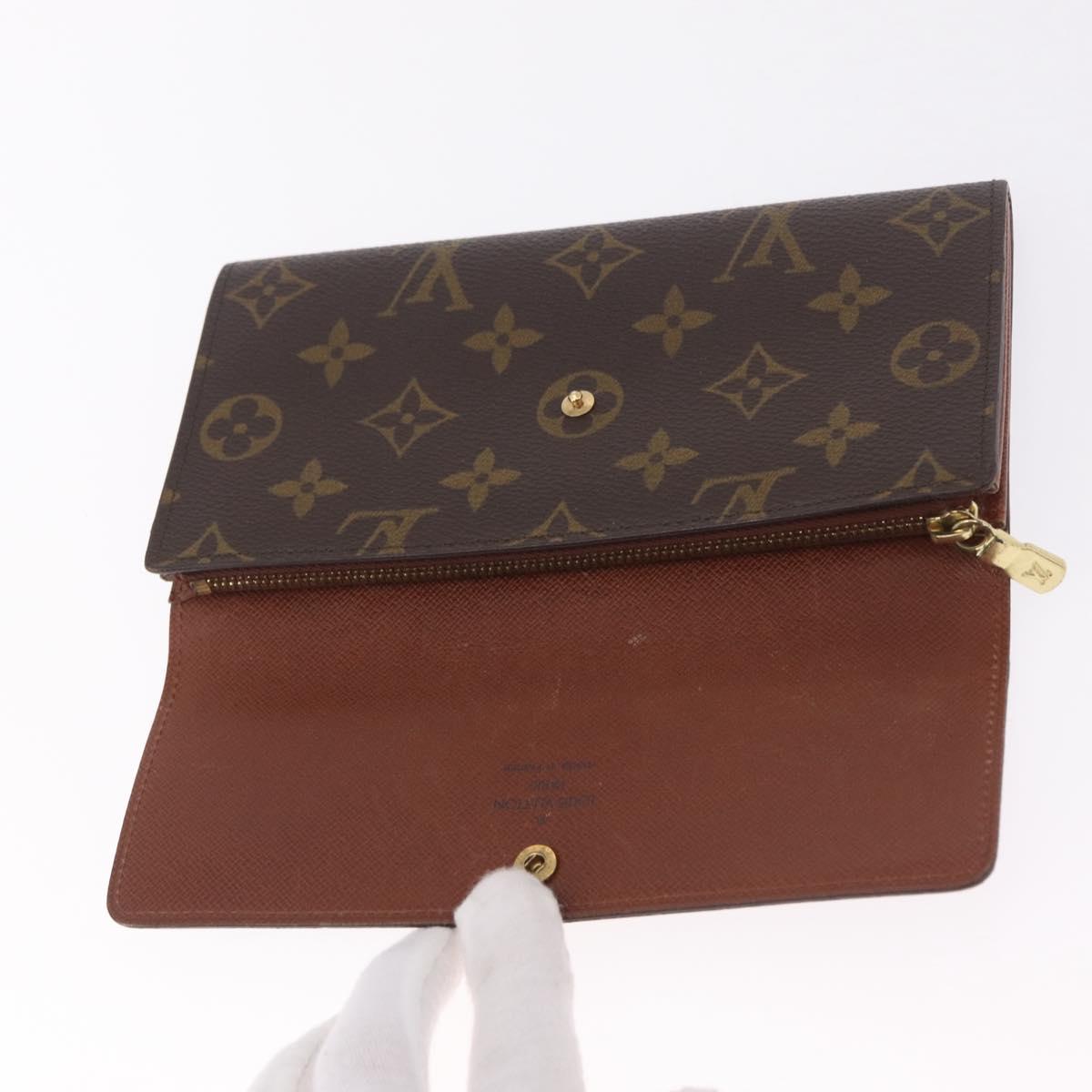 LOUIS VUITTON Monogram Pochette Porte Monnaie Credit Wallet M61726 LV Auth SK337