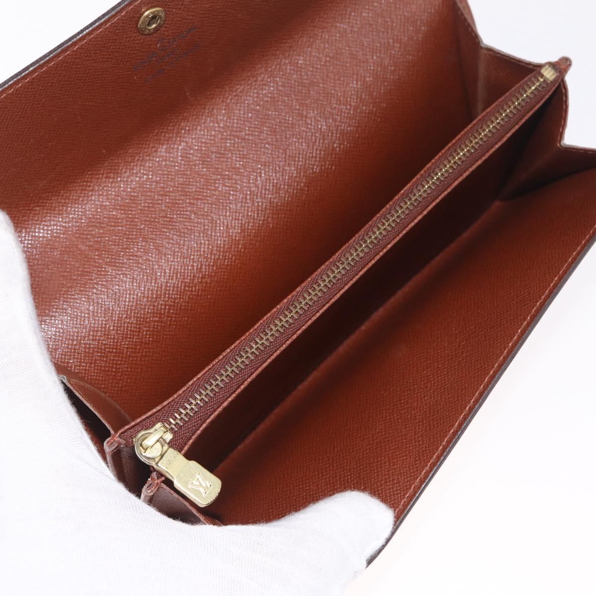 LOUIS VUITTON Monogram Pochette Porte Monnaie Credit Wallet M61726 LV Auth SK337