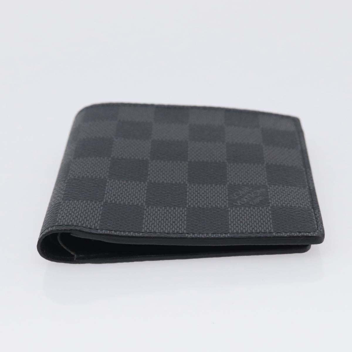 LOUIS VUITTON Damier Graphite Portefeuille Marco Wallet N62664 LV Auth SK338V
