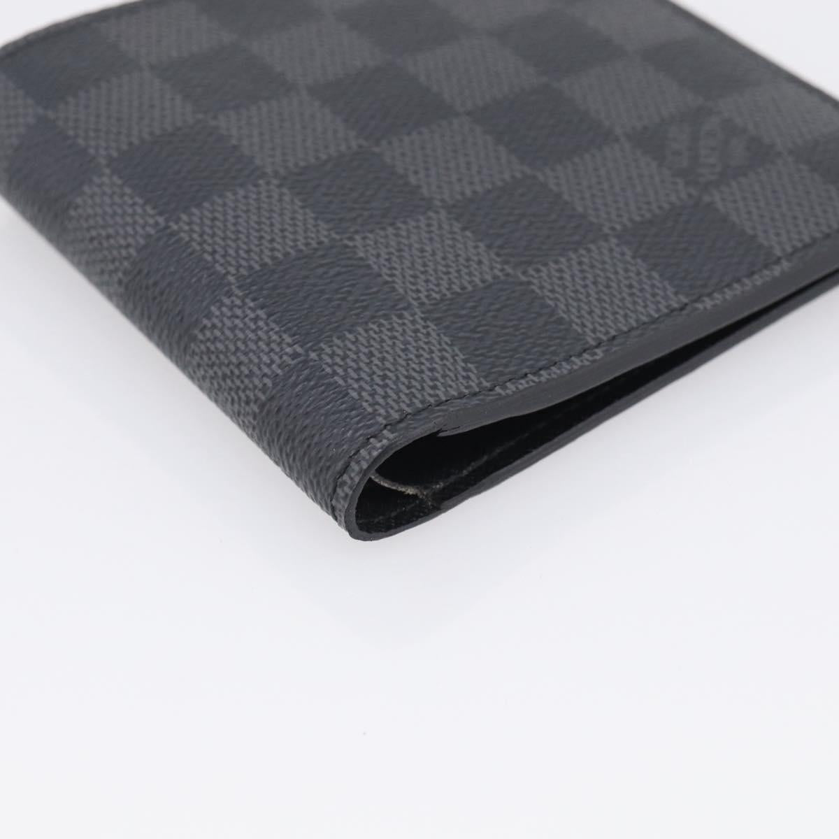 LOUIS VUITTON Damier Graphite Portefeuille Marco Wallet N62664 LV Auth SK338V