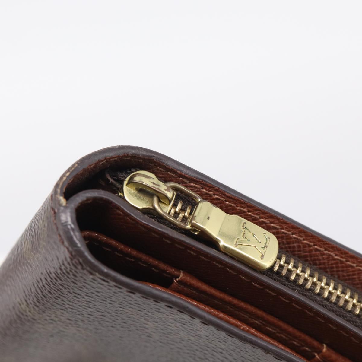 LOUIS VUITTON Monogram Compact Zip Wallet M61667 LV Auth SK342