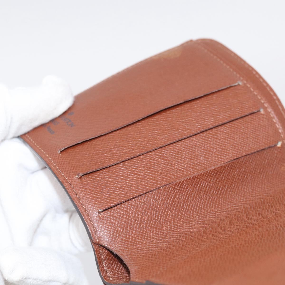 LOUIS VUITTON Monogram Compact Zip Wallet M61667 LV Auth SK342