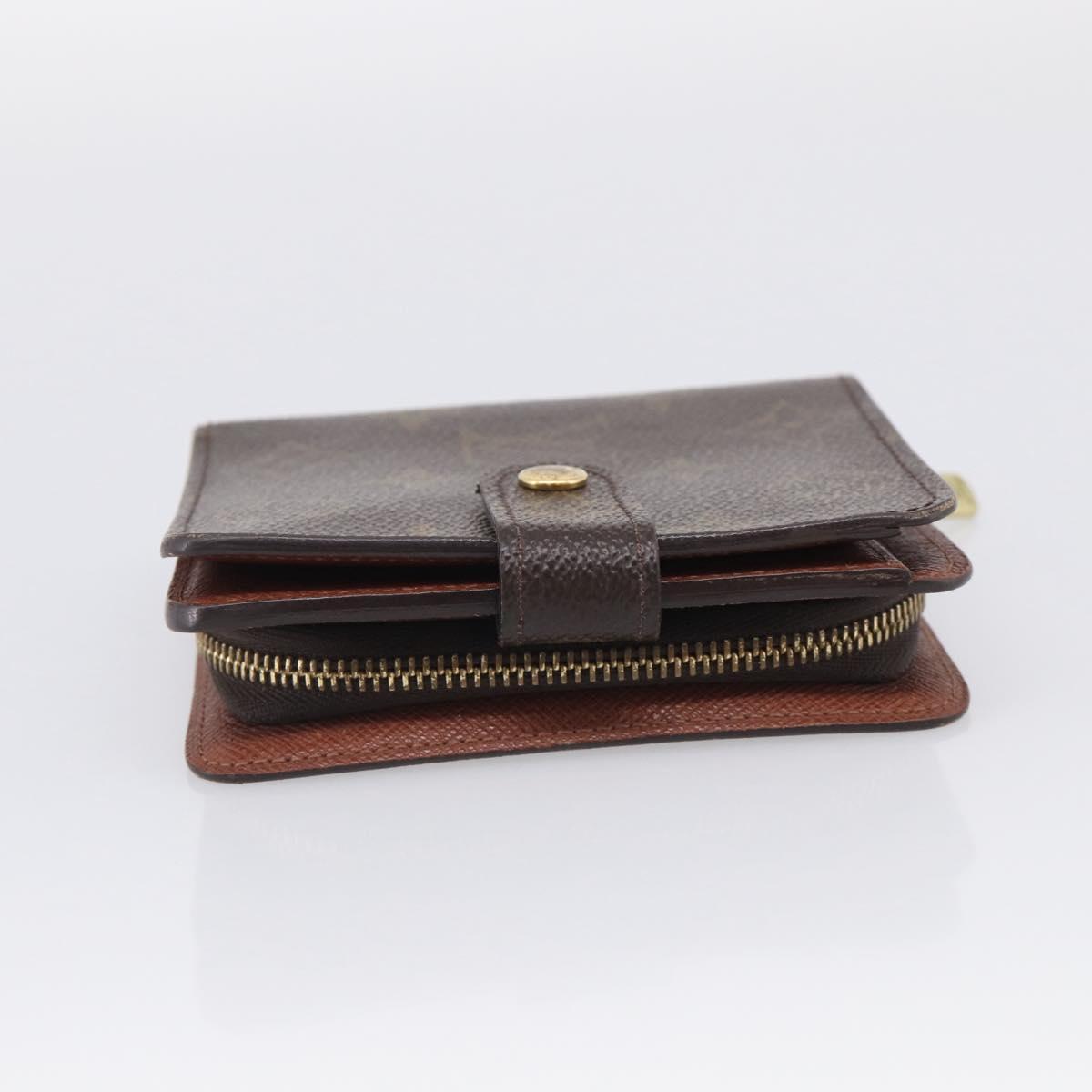 LOUIS VUITTON Monogram Compact Zip Wallet M61667 LV Auth SK342