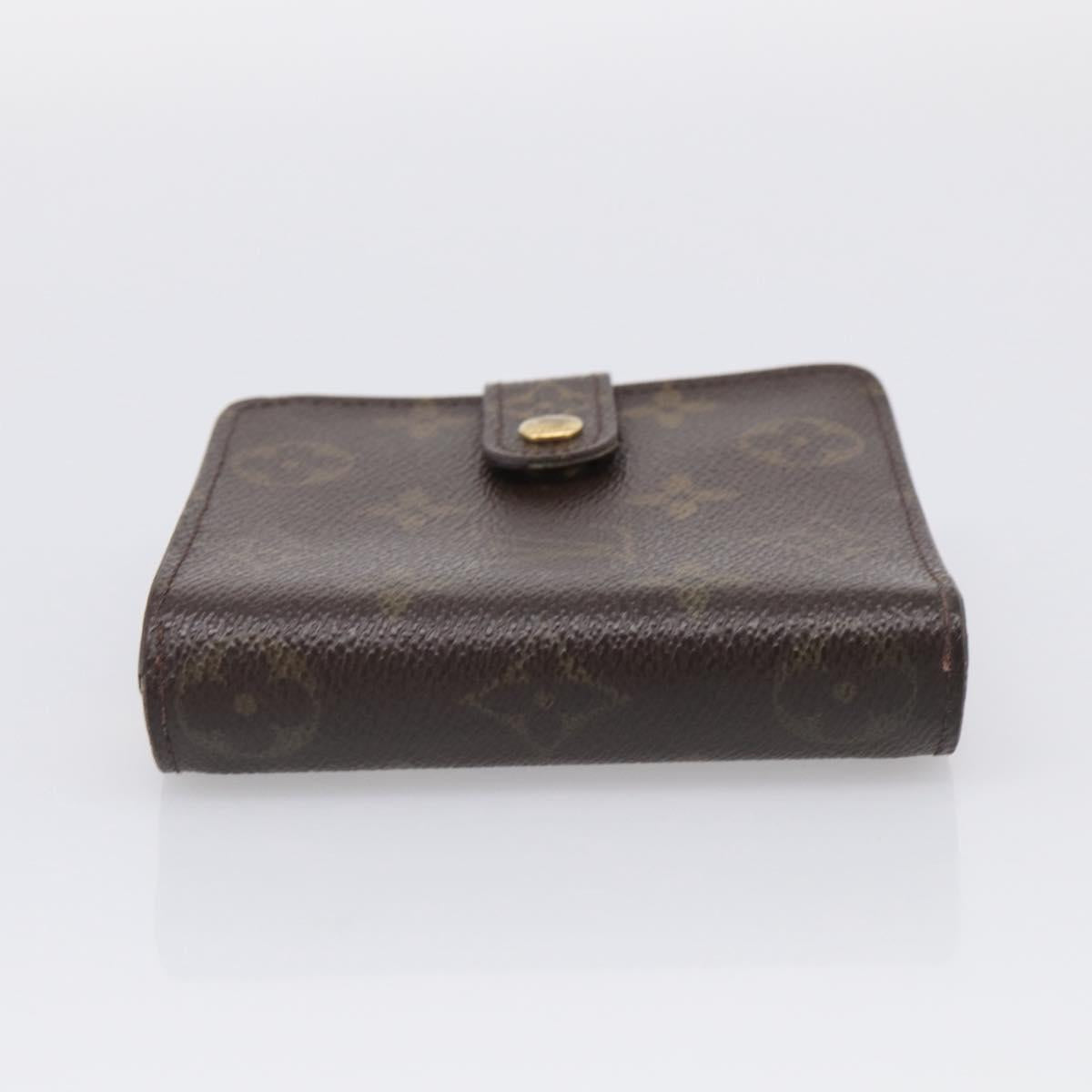 LOUIS VUITTON Monogram Compact Zip Wallet M61667 LV Auth SK342
