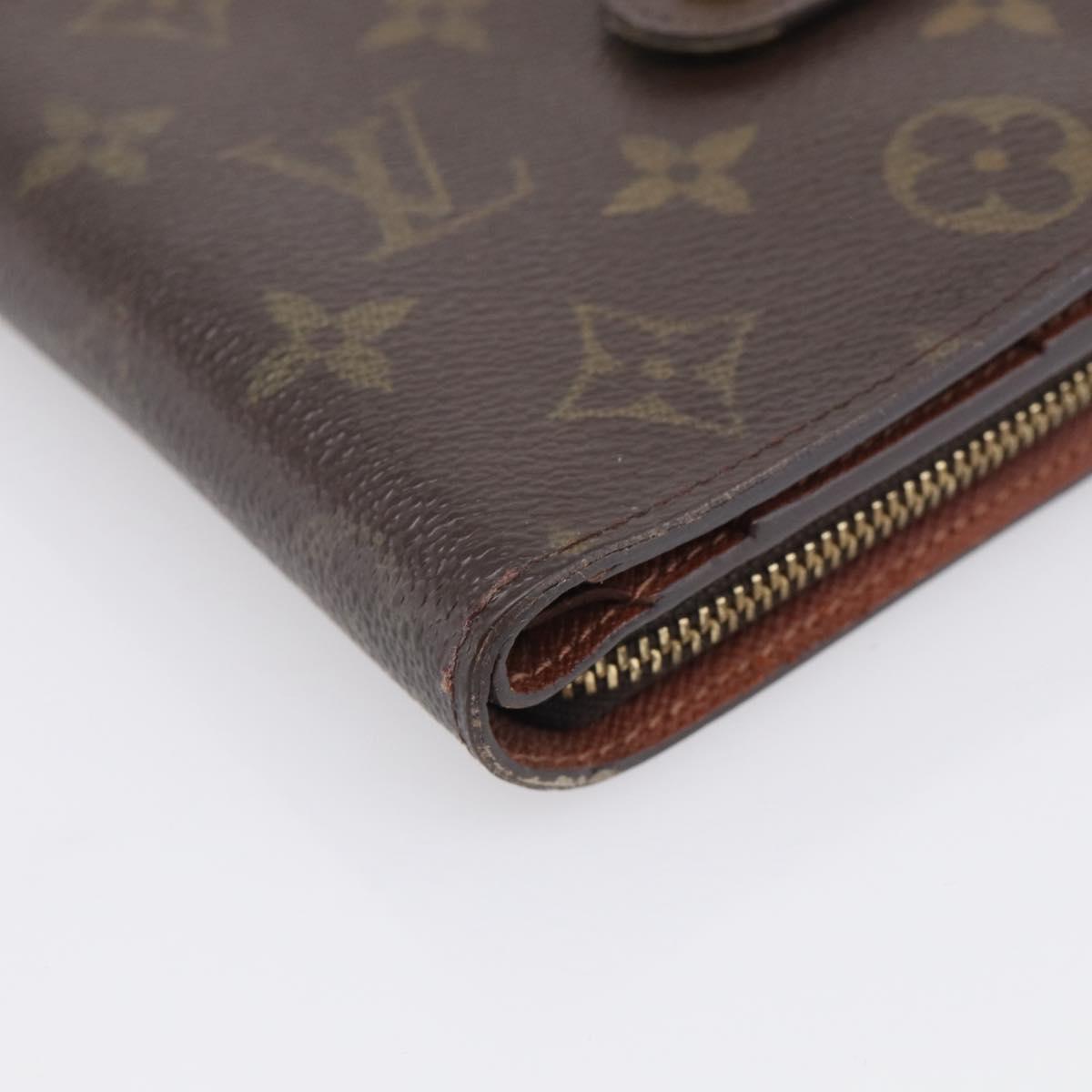 LOUIS VUITTON Monogram Compact Zip Wallet M61667 LV Auth SK342