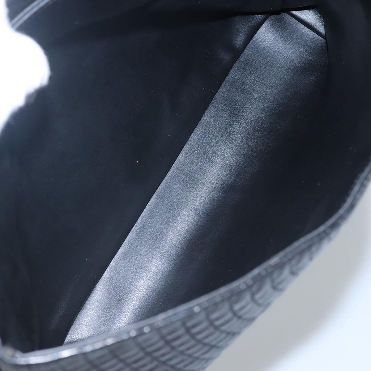 BALLY Quilted Hand Bag Leather Black Auth SW022