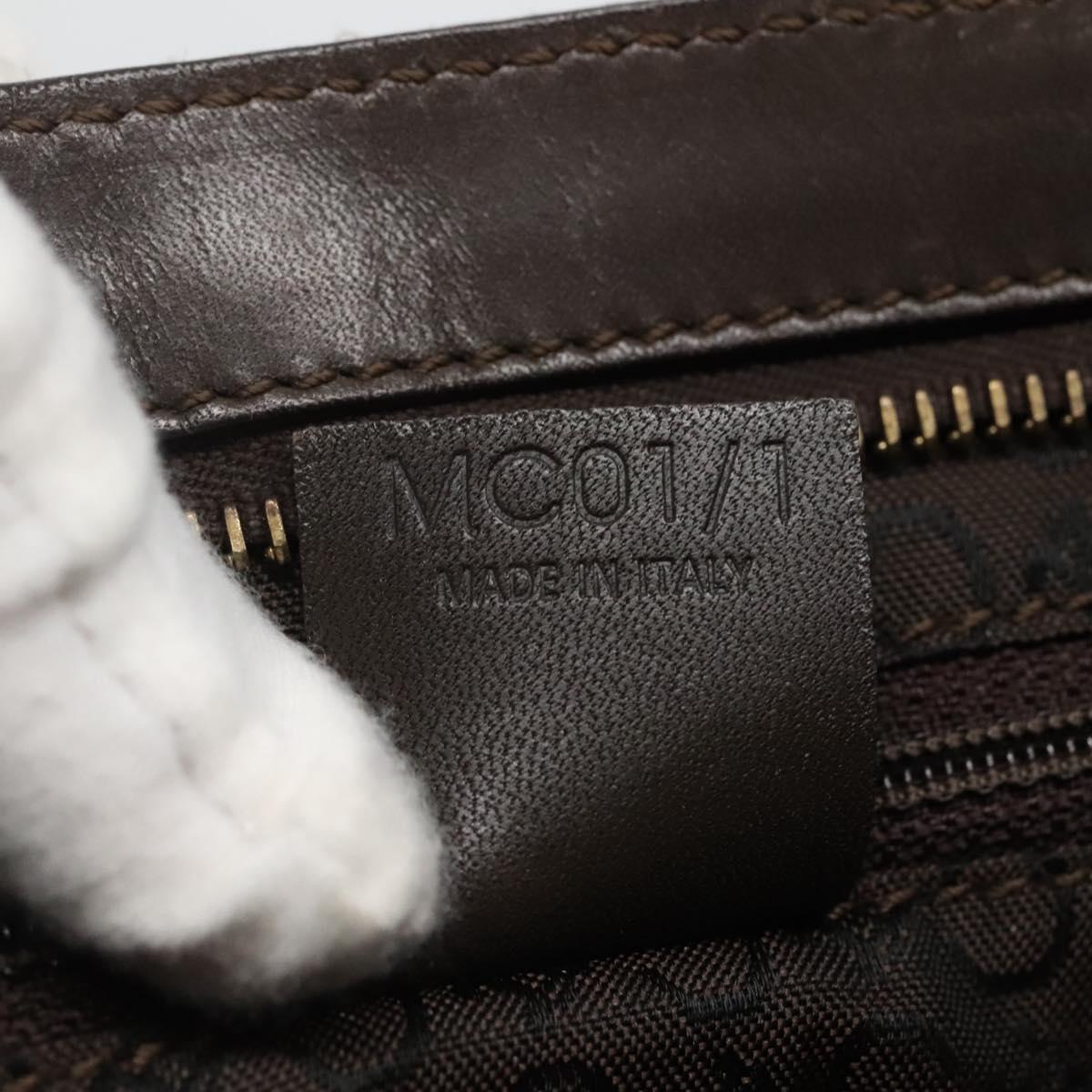 CELINE C Macadam Canvas Shoulder Bag Brown Auth SW036