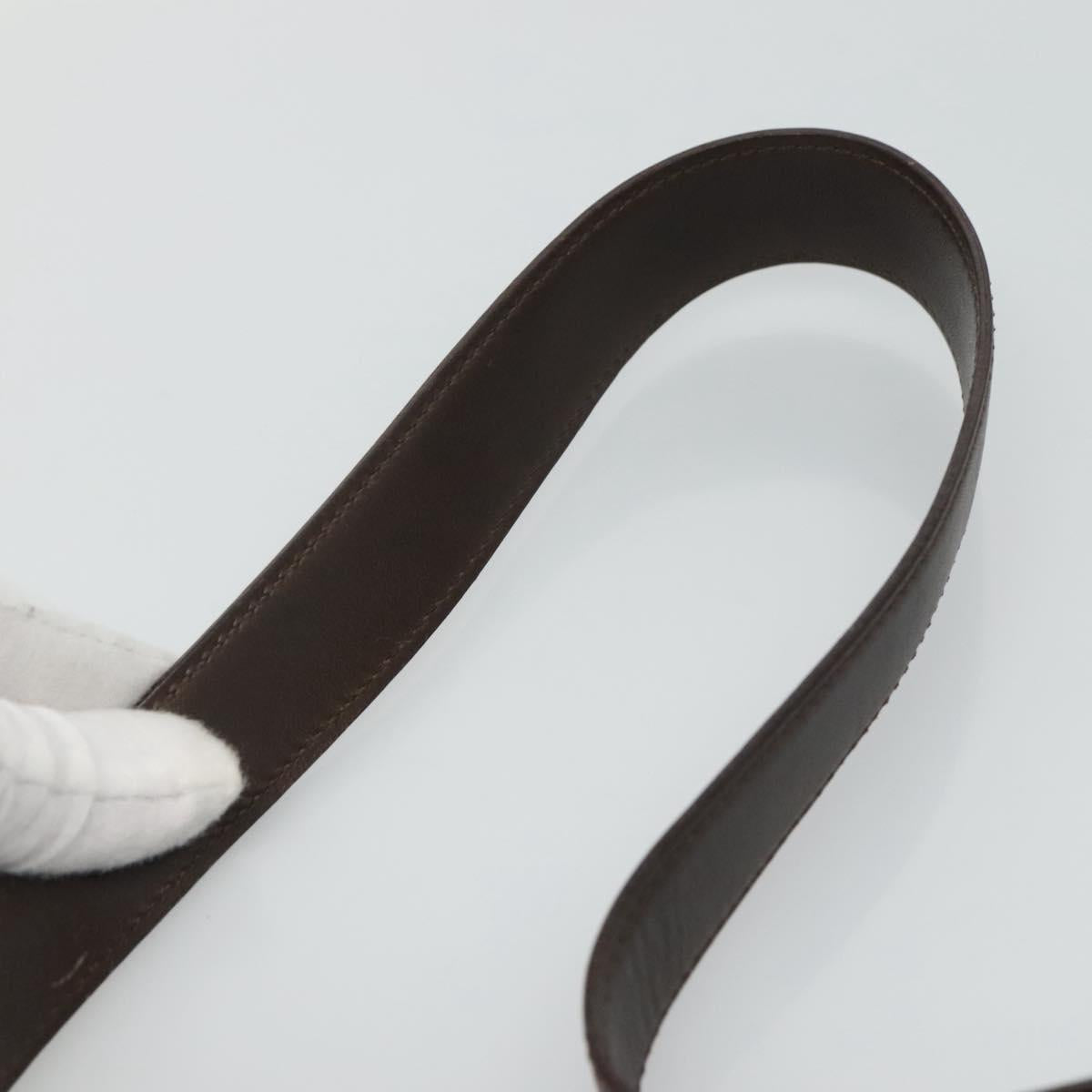 CELINE C Macadam Canvas Shoulder Bag Brown Auth SW036